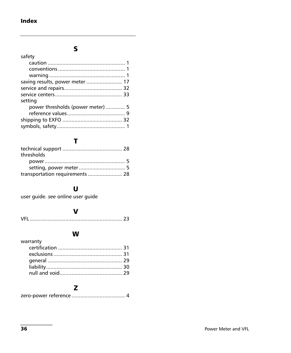 EXFO Inline Power Meter User Manual | Page 40 / 43