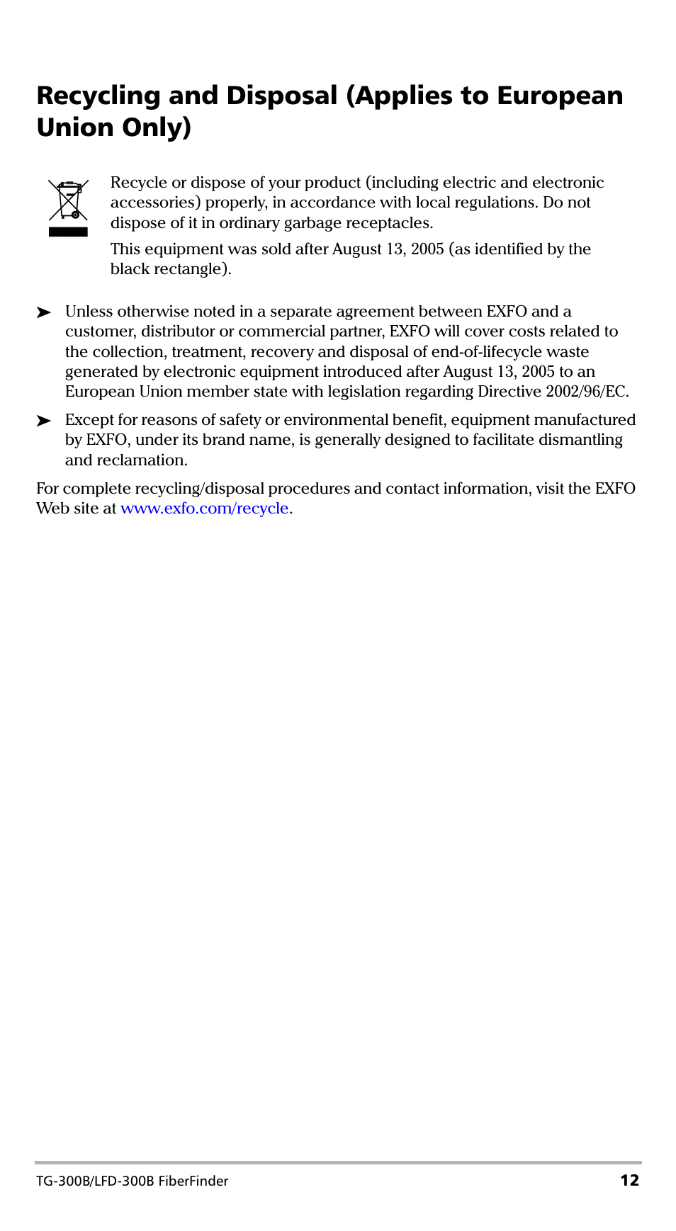 EXFO TG-300B Tone Generator User Manual | Page 17 / 27