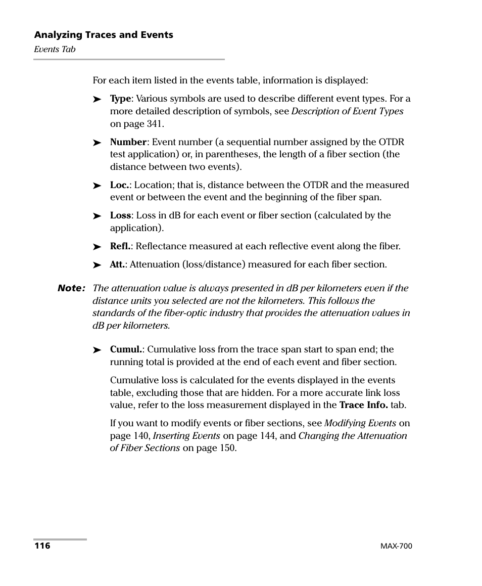 EXFO MAX-700 User Manual | Page 128 / 381