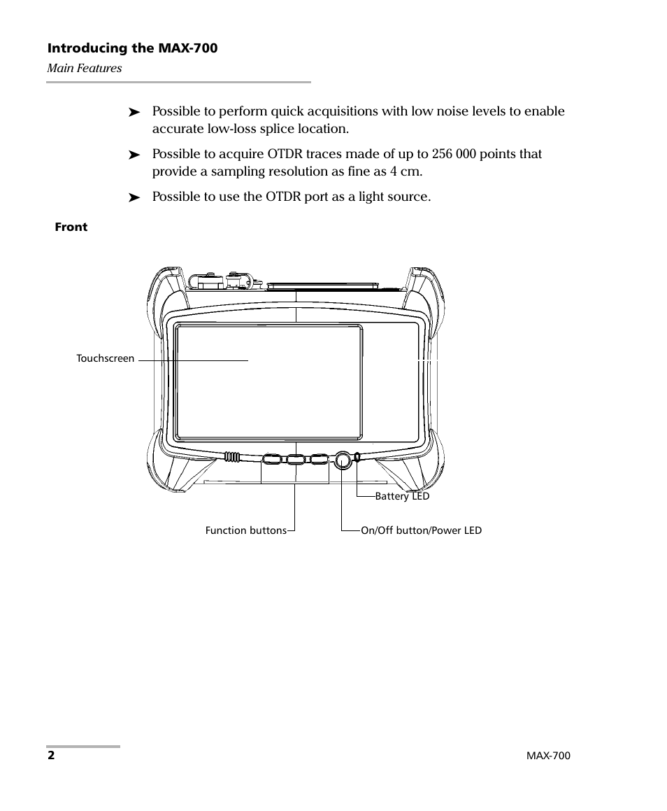 EXFO MAX-700 User Manual | Page 14 / 381