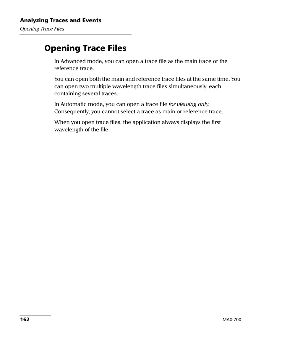 Opening trace files | EXFO MAX-700 User Manual | Page 174 / 381