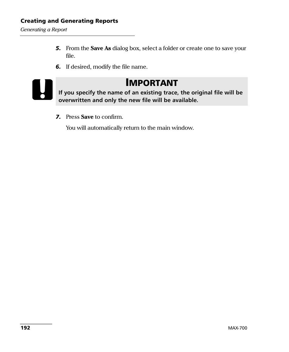 Mportant | EXFO MAX-700 User Manual | Page 204 / 381