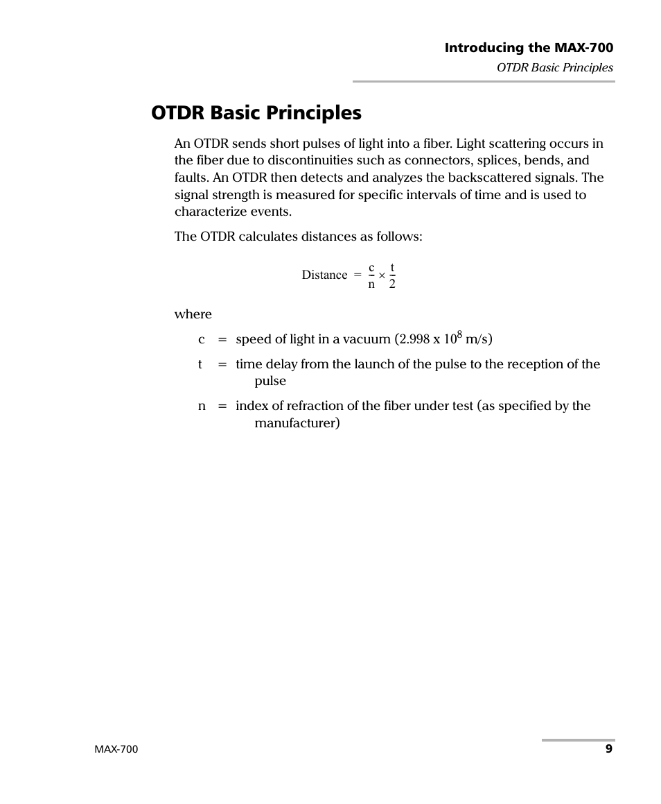 Otdr basic principles | EXFO MAX-700 User Manual | Page 21 / 381