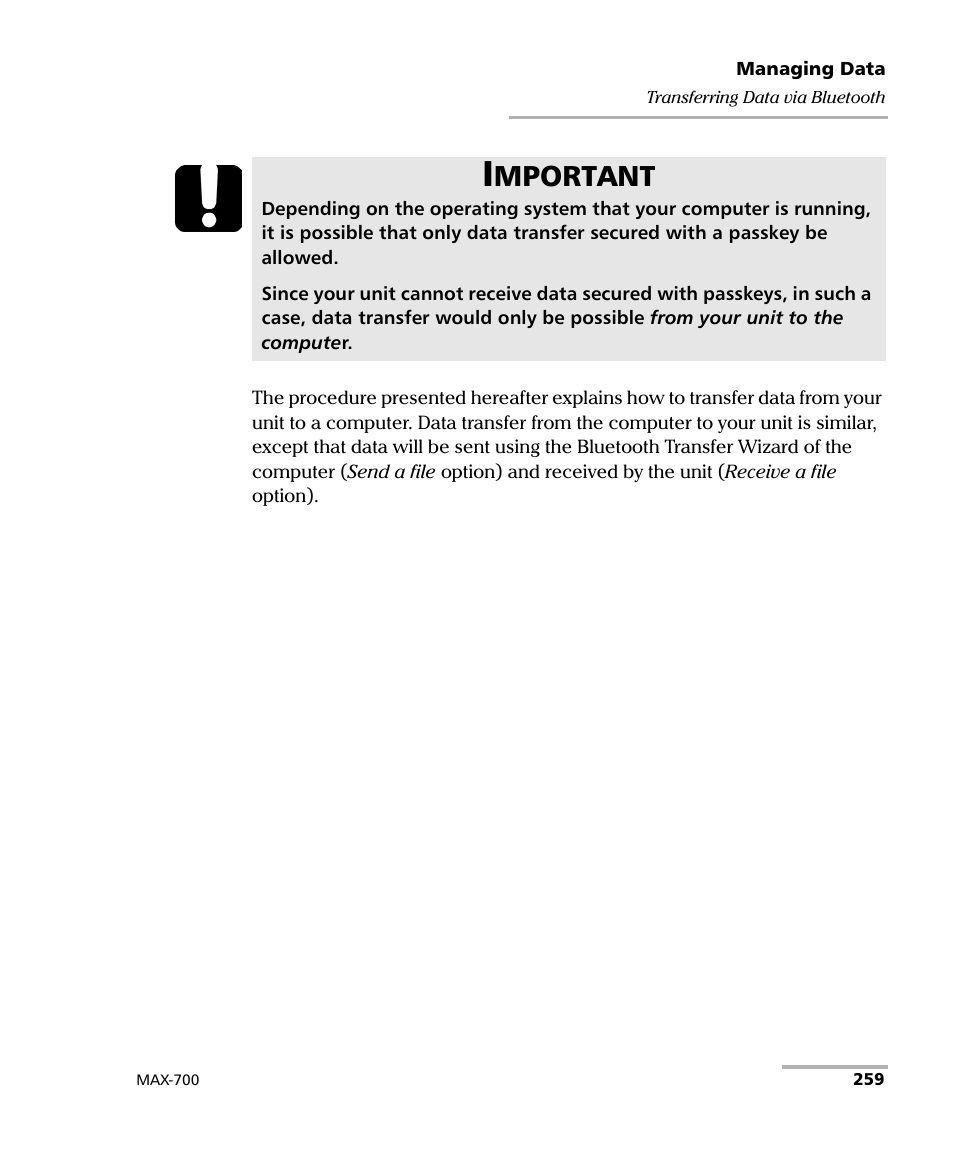 Mportant | EXFO MAX-700 User Manual | Page 271 / 381