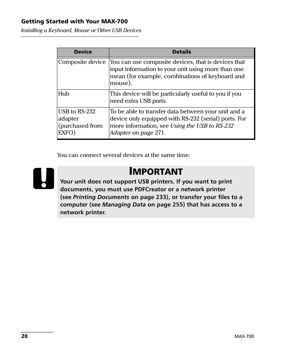 Mportant | EXFO MAX-700 User Manual | Page 32 / 381