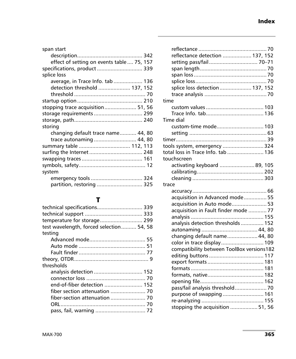 EXFO MAX-700 User Manual | Page 377 / 381