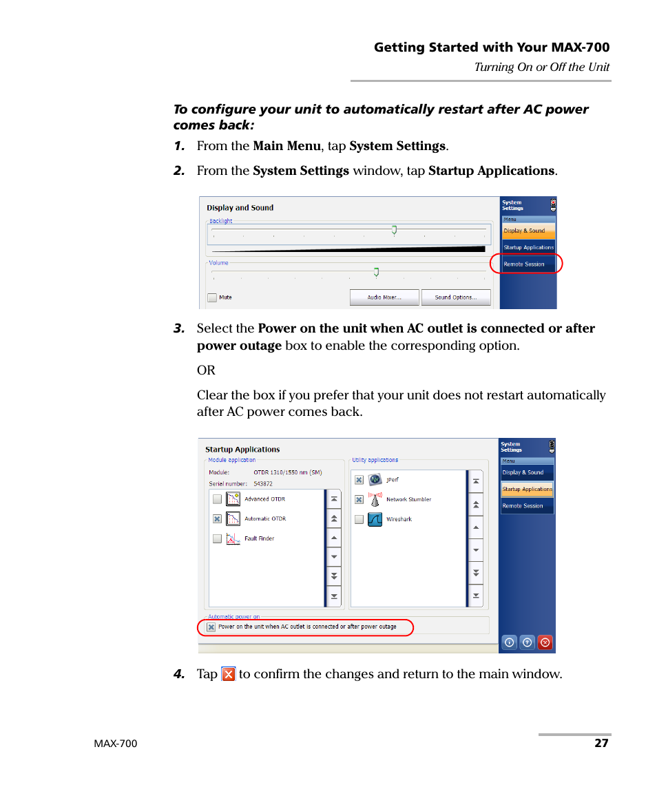 EXFO MAX-700 User Manual | Page 39 / 381