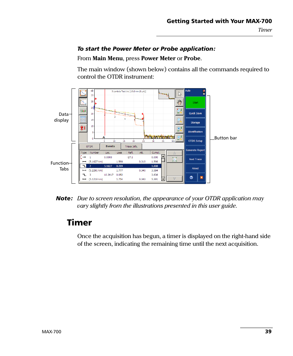 Timer | EXFO MAX-700 User Manual | Page 51 / 381