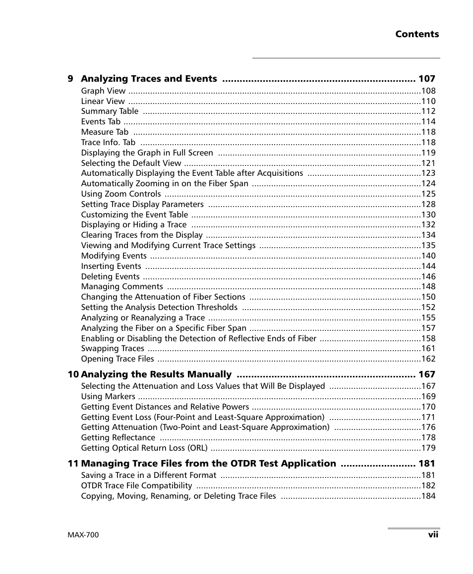 EXFO MAX-700 User Manual | Page 7 / 381