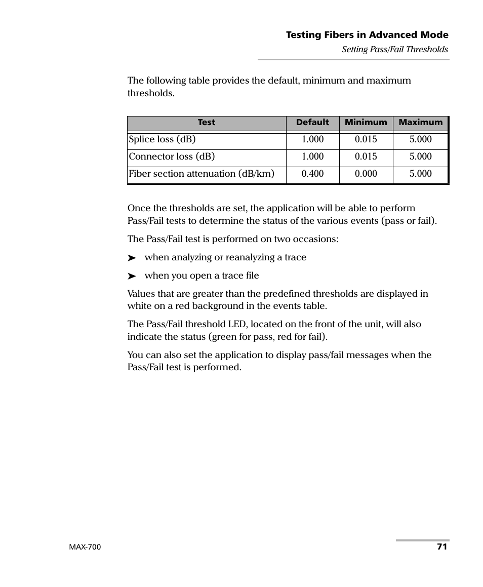 EXFO MAX-700 User Manual | Page 83 / 381