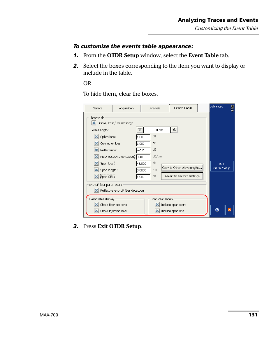 EXFO MAX-710-P User Manual | Page 143 / 381