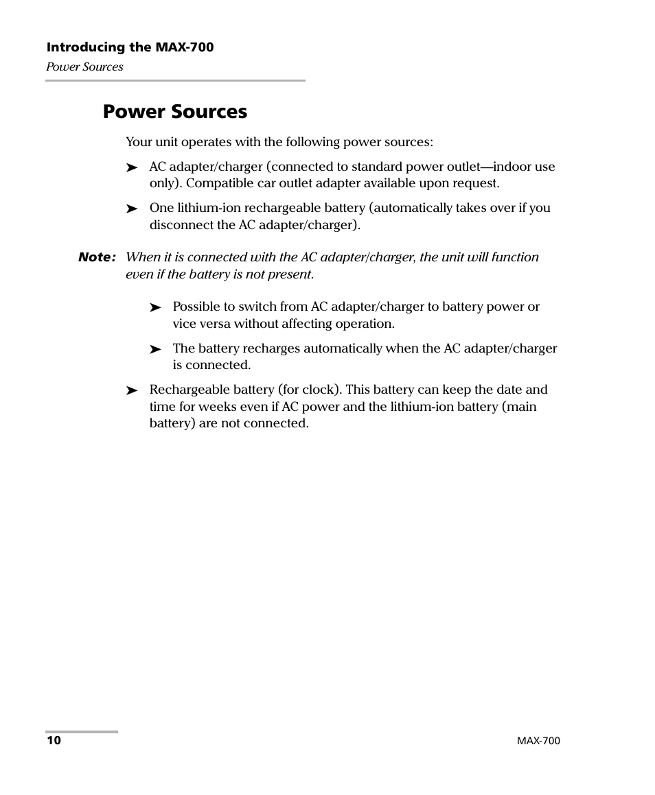Power sources | EXFO MAX-710-P User Manual | Page 22 / 381