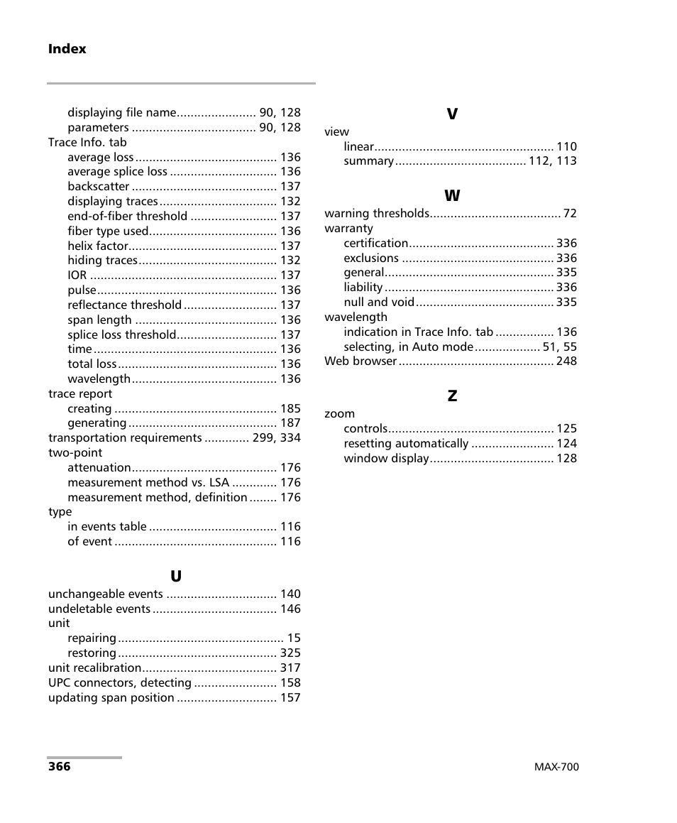 EXFO MAX-710-P User Manual | Page 378 / 381