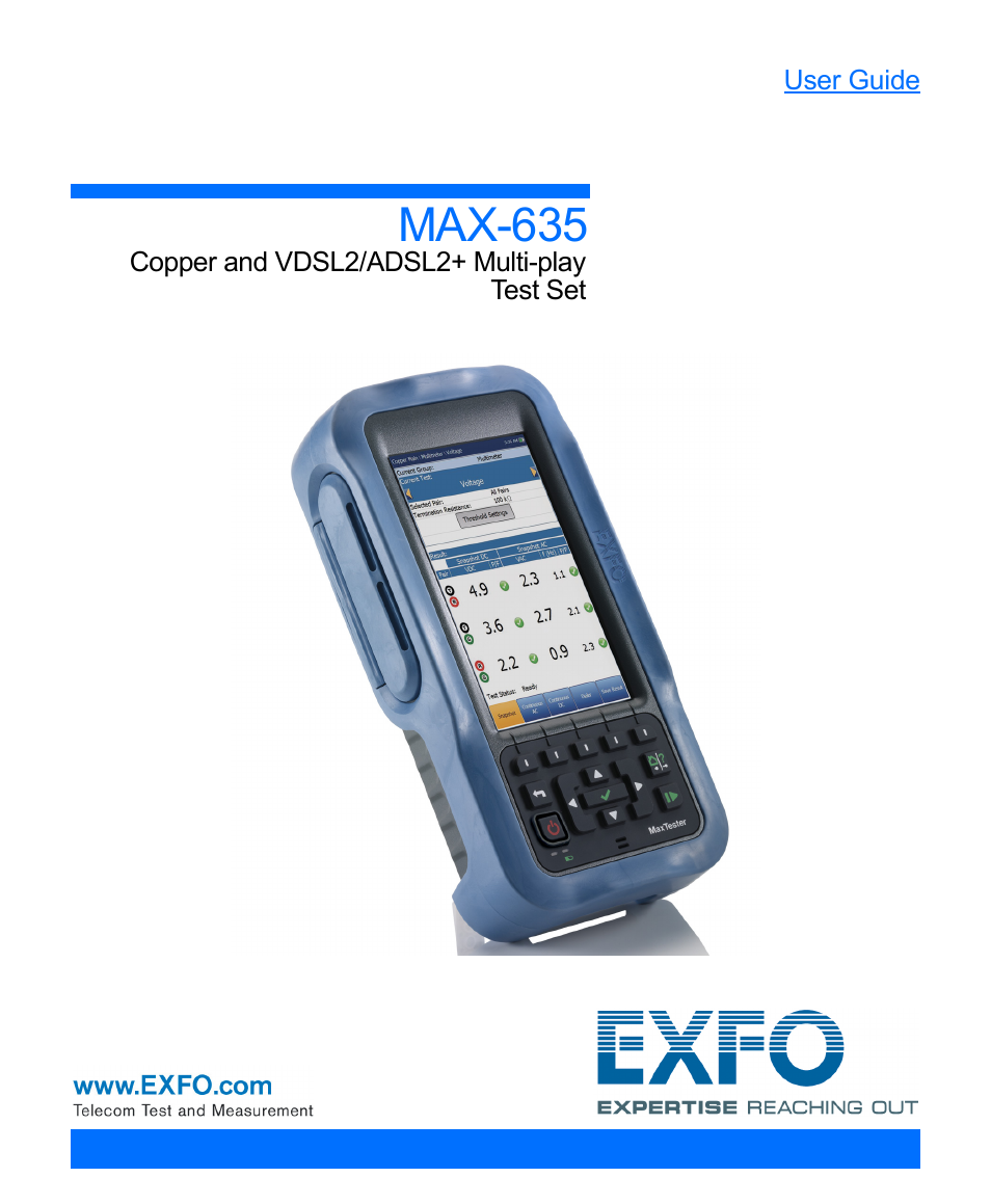 EXFO MaxTester 635 User Manual | 355 pages