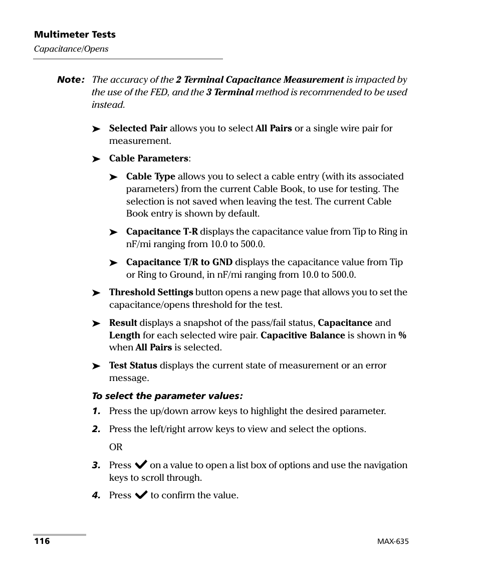 EXFO MaxTester 635 User Manual | Page 124 / 355