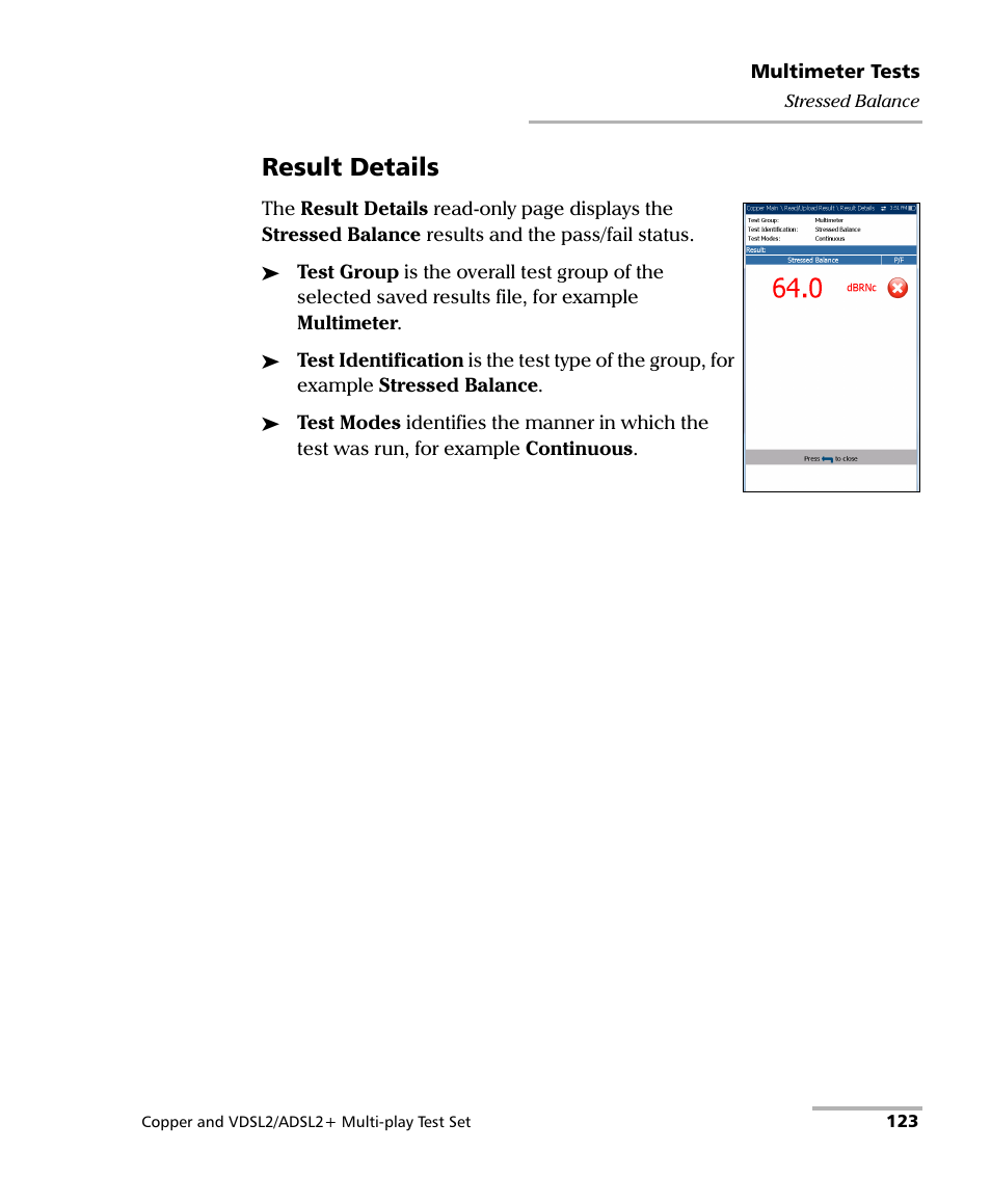 Result details | EXFO MaxTester 635 User Manual | Page 131 / 355