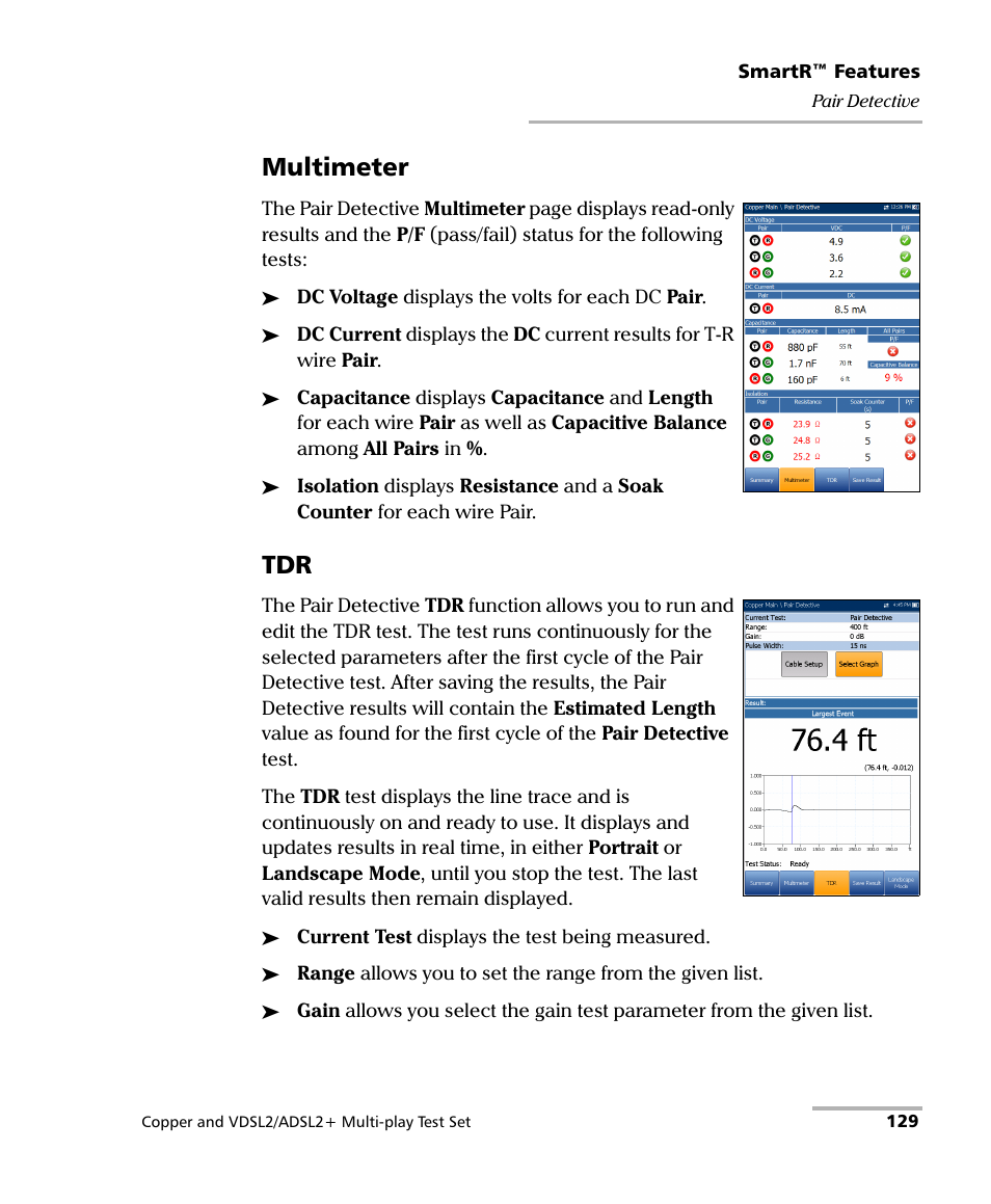 Multimeter | EXFO MaxTester 635 User Manual | Page 137 / 355