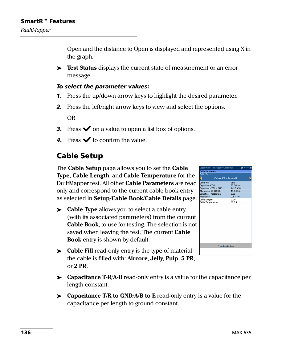 Cable setup | EXFO MaxTester 635 User Manual | Page 144 / 355