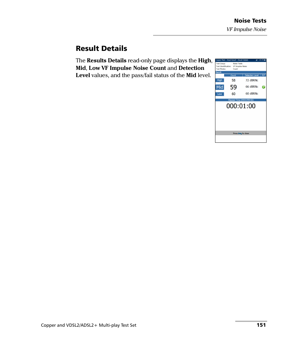 Result details | EXFO MaxTester 635 User Manual | Page 159 / 355