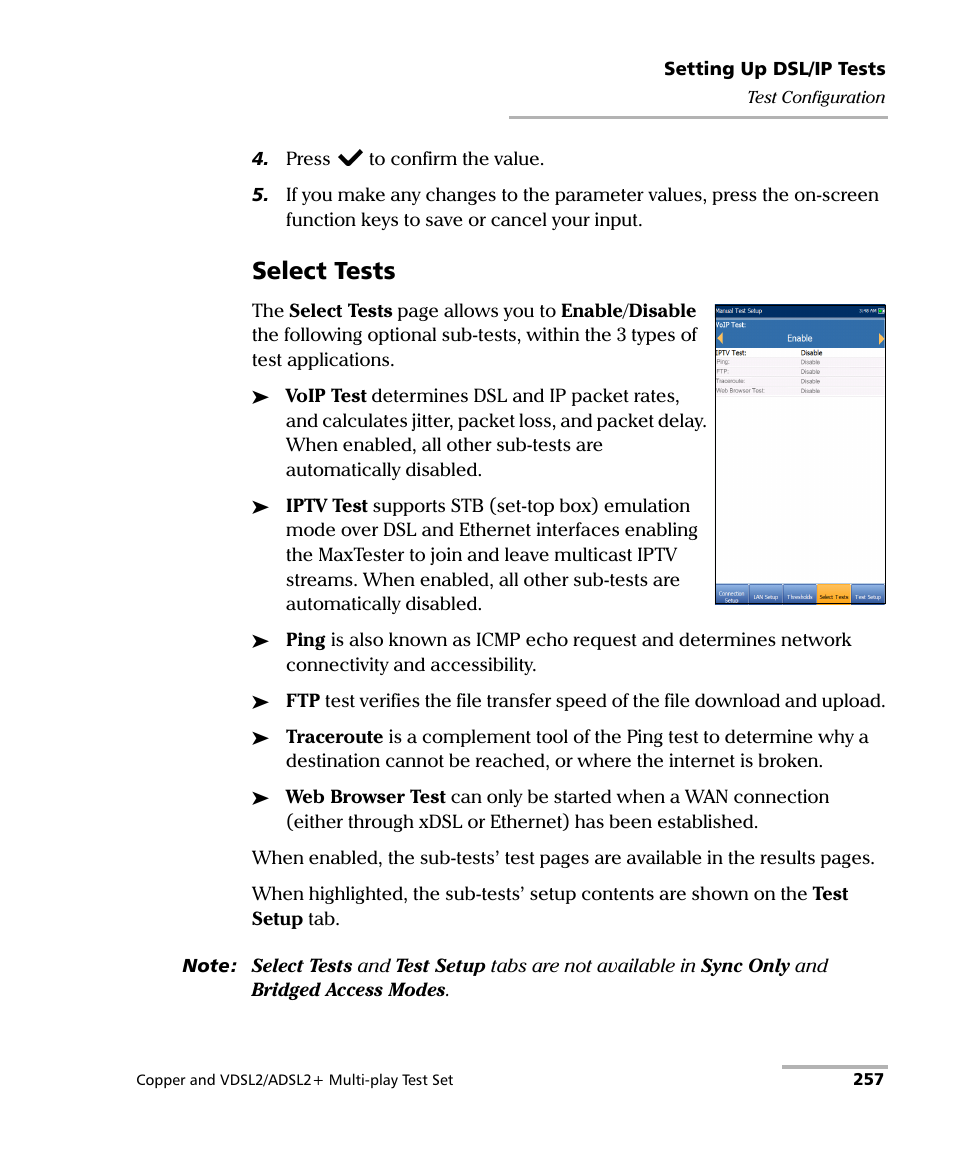 Select tests | EXFO MaxTester 635 User Manual | Page 265 / 355