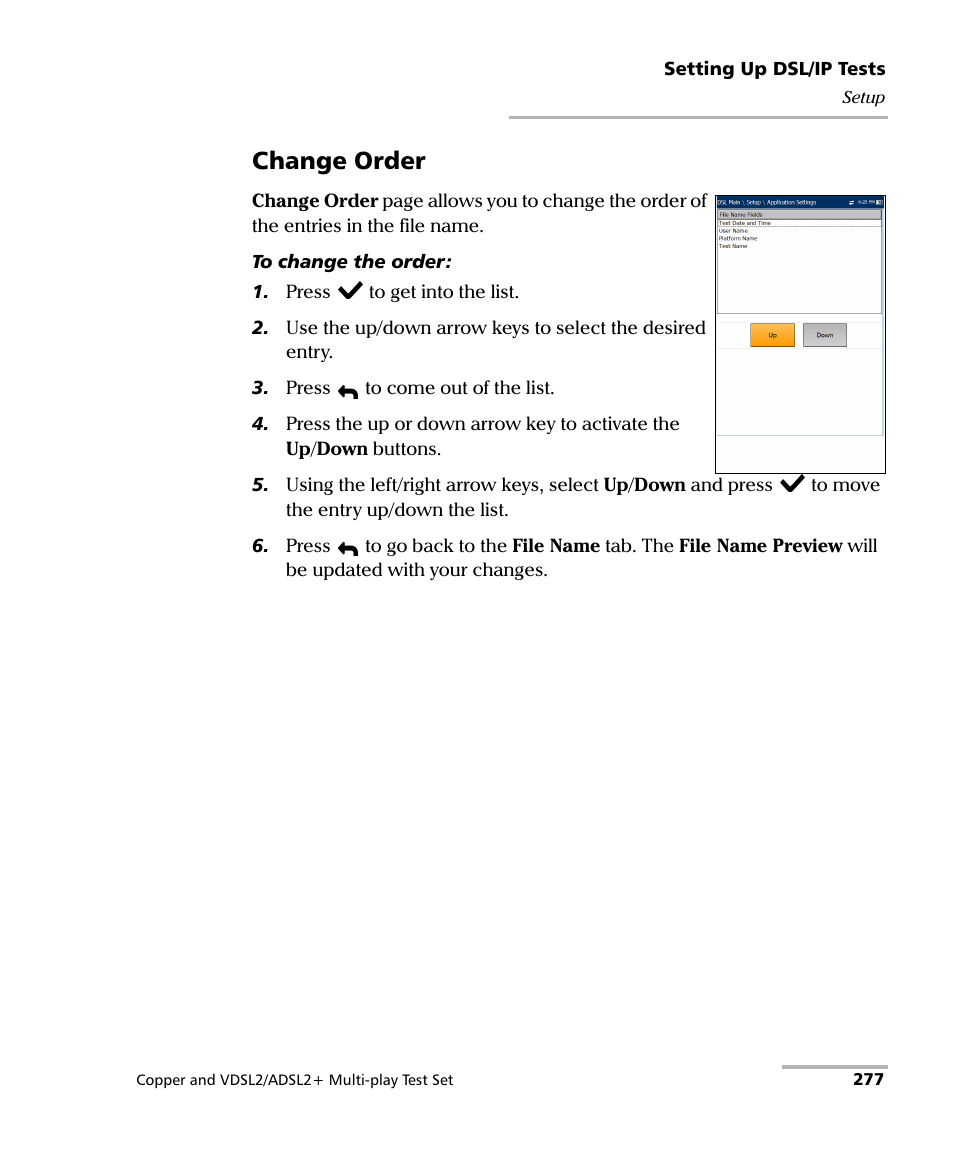 Change order | EXFO MaxTester 635 User Manual | Page 285 / 355