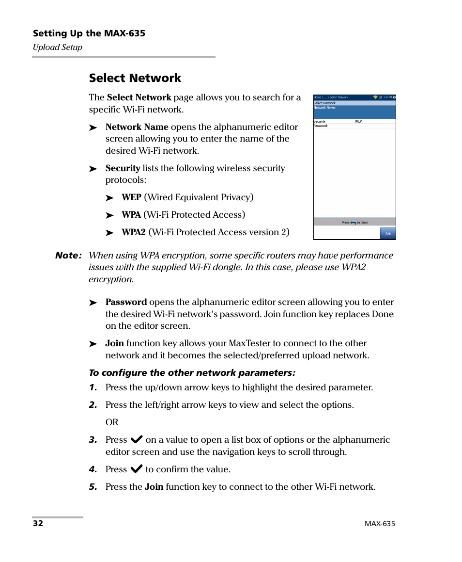 Select network | EXFO MaxTester 635 User Manual | Page 40 / 355