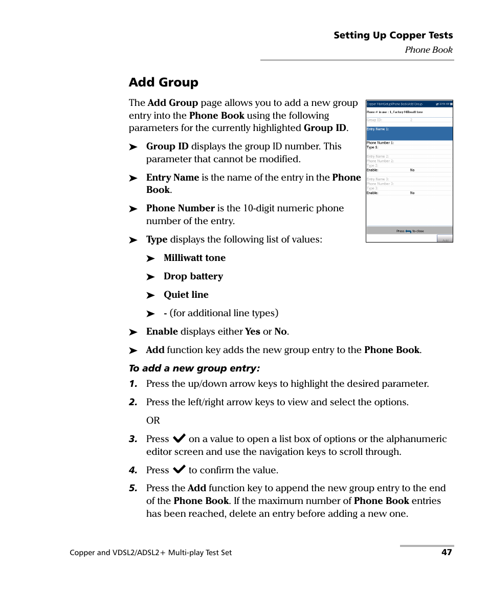 Add group | EXFO MaxTester 635 User Manual | Page 55 / 355