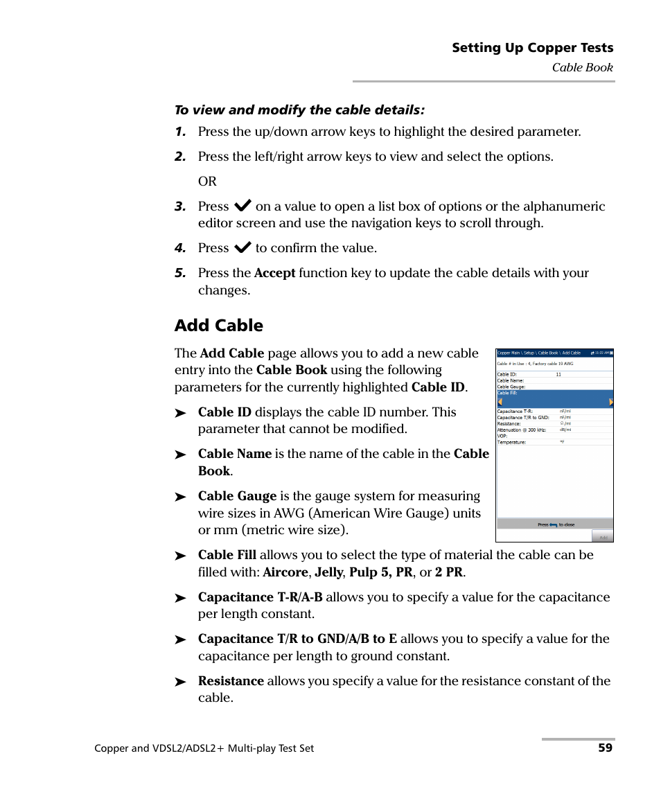 Add cable | EXFO MaxTester 635 User Manual | Page 67 / 355