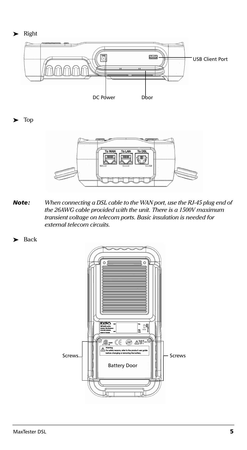 EXFO MaxTester DSL User Manual | Page 11 / 58