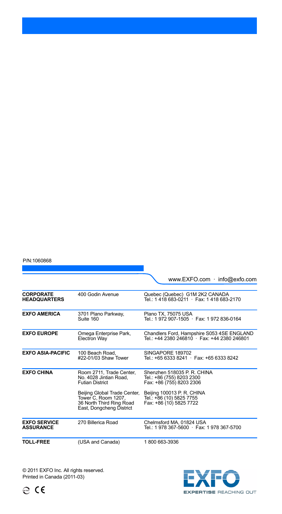 EXFO MaxTester DSL User Manual | Page 58 / 58