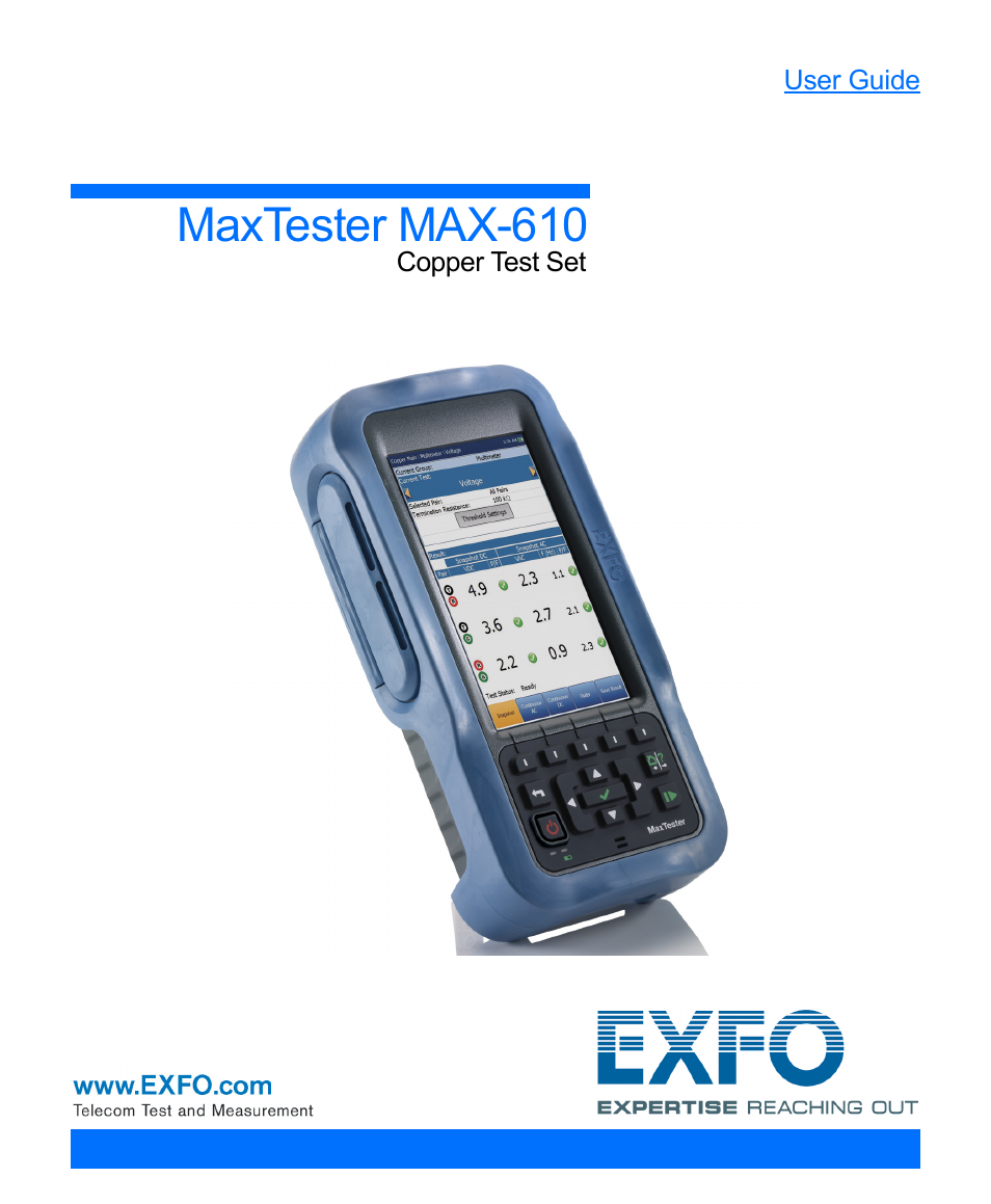 EXFO MaxTester MAX-610 User Manual | 281 pages