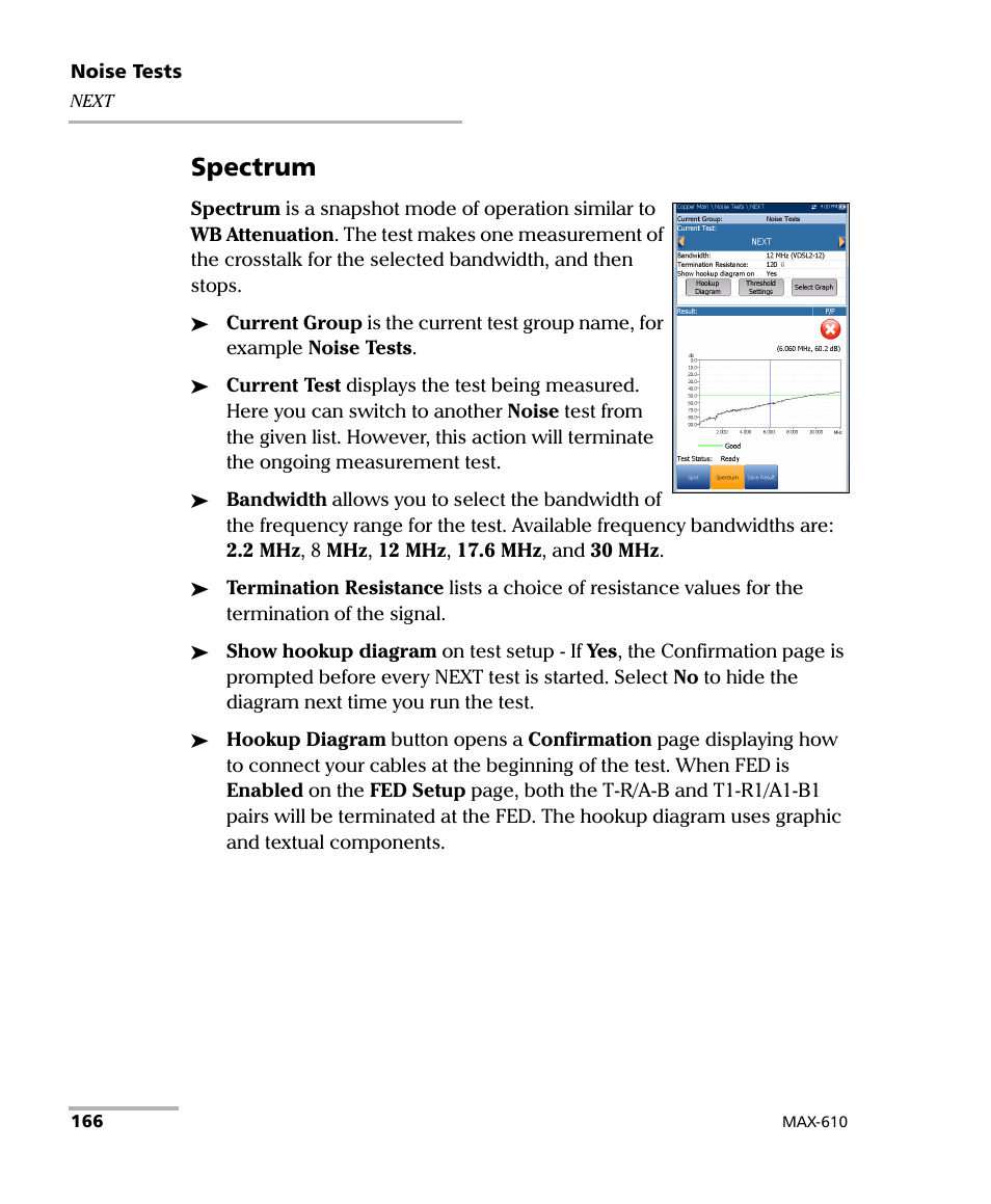 Spectrum | EXFO MaxTester MAX-610 User Manual | Page 174 / 281