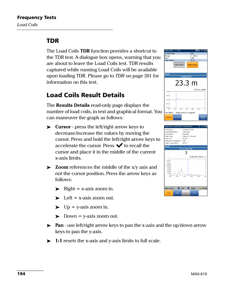 Load coils result details | EXFO MaxTester MAX-610 User Manual | Page 202 / 281