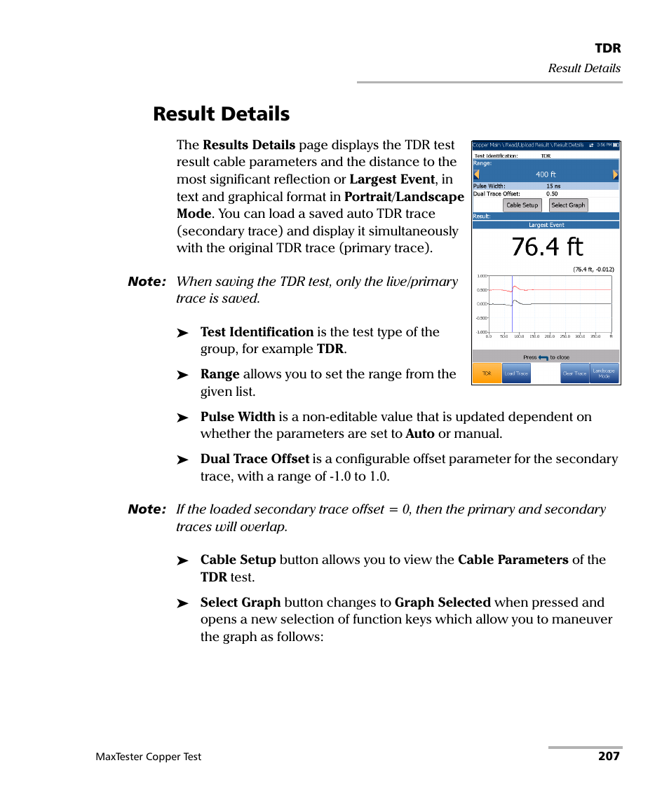 Result details | EXFO MaxTester MAX-610 User Manual | Page 215 / 281