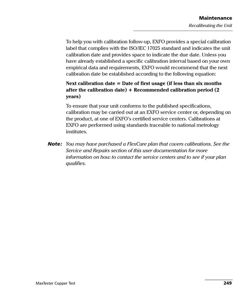 EXFO MaxTester MAX-610 User Manual | Page 257 / 281
