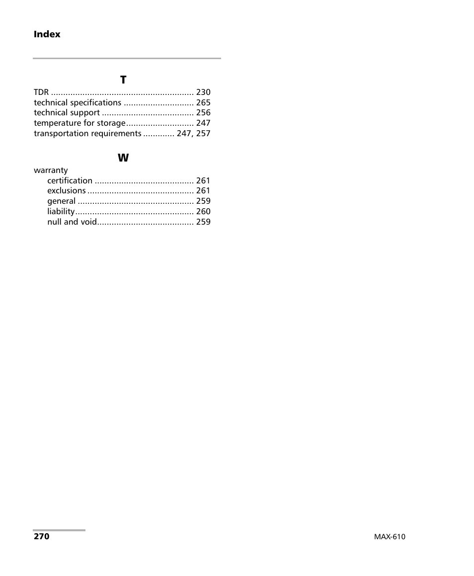 EXFO MaxTester MAX-610 User Manual | Page 278 / 281