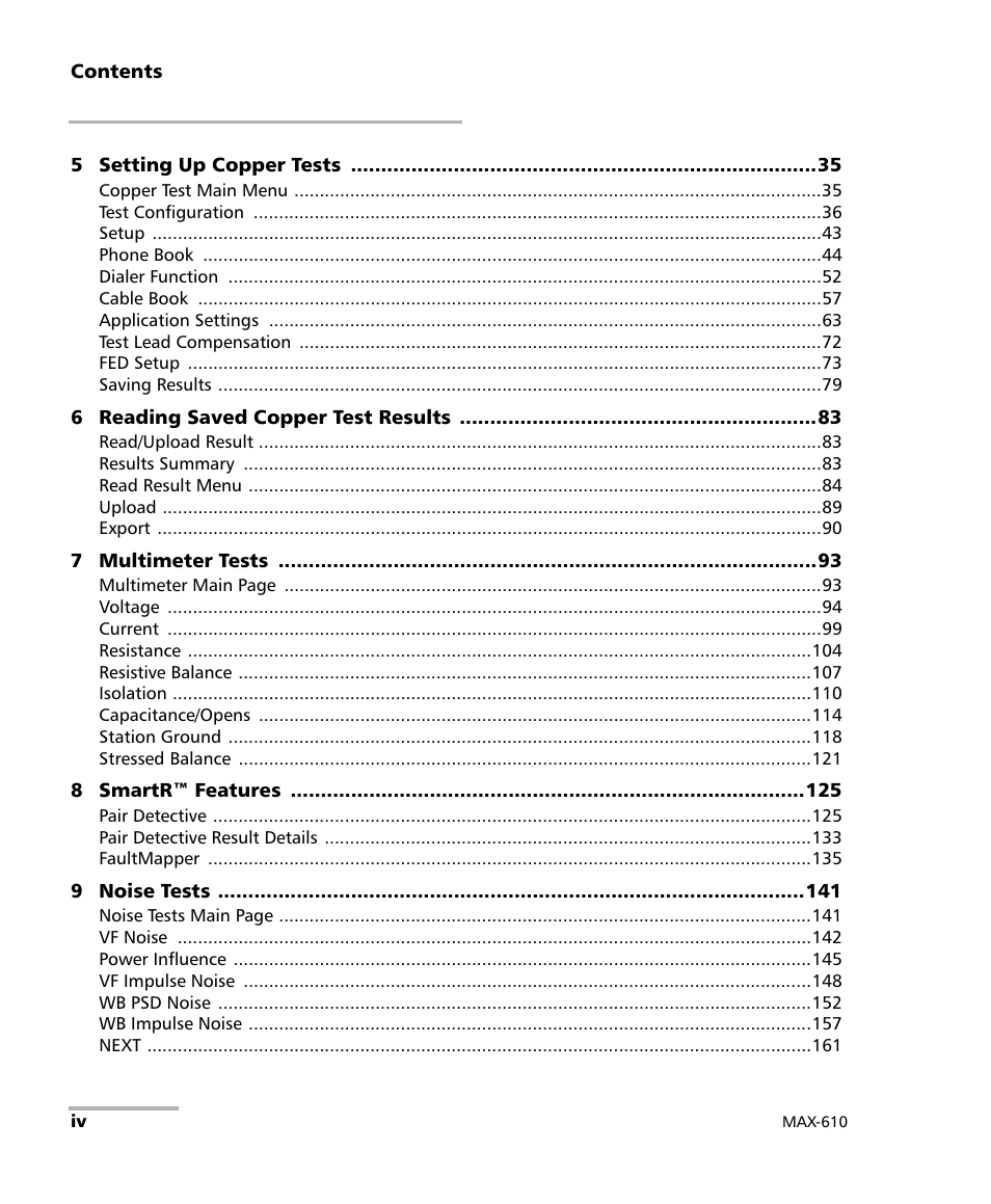 EXFO MaxTester MAX-610 User Manual | Page 4 / 281