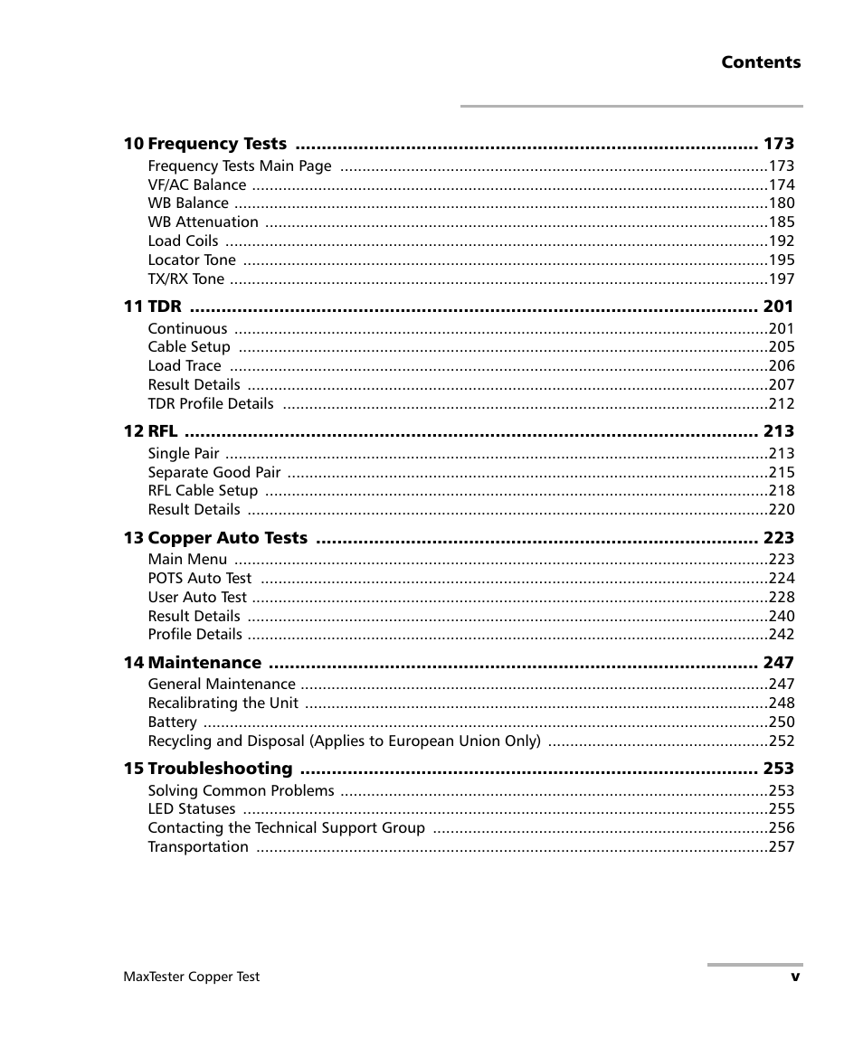 EXFO MaxTester MAX-610 User Manual | Page 5 / 281