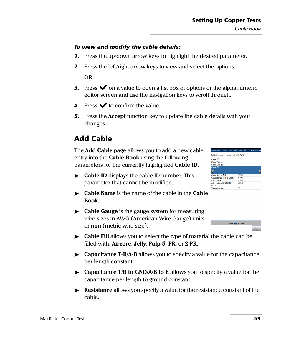 Add cable | EXFO MaxTester MAX-610 User Manual | Page 67 / 281