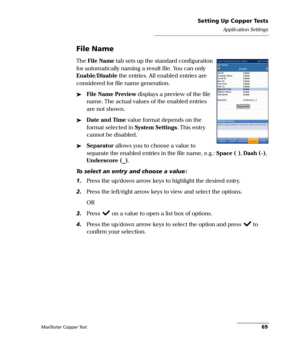 File name | EXFO MaxTester MAX-610 User Manual | Page 77 / 281