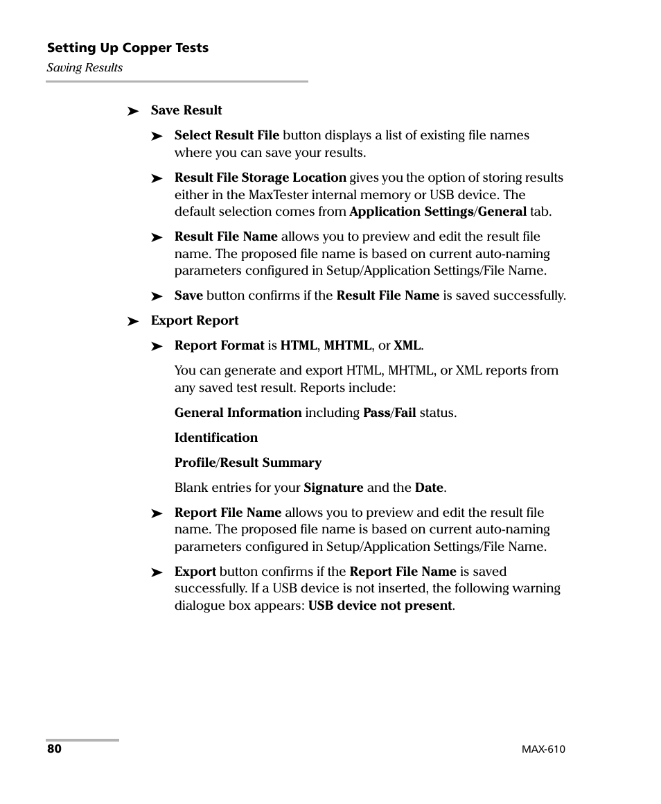 EXFO MaxTester MAX-610 User Manual | Page 88 / 281