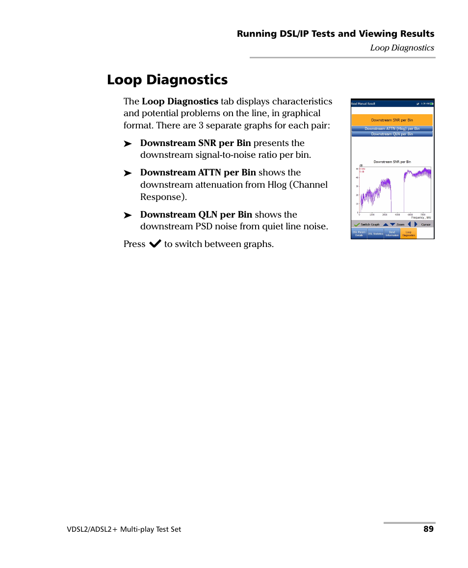 Loop diagnostics | EXFO MaxTester MAX-630 User Manual | Page 95 / 135
