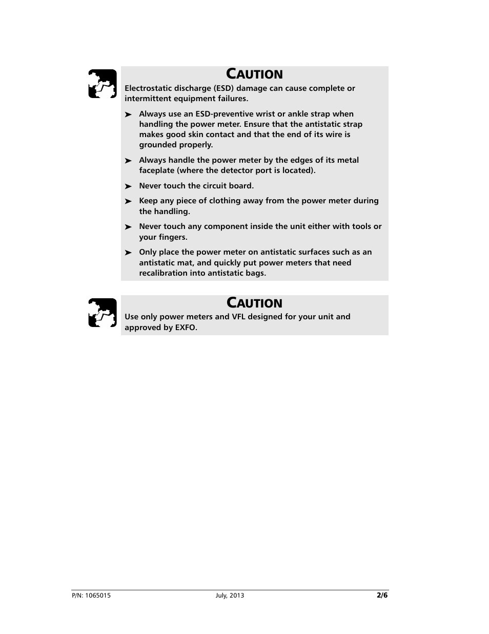 Aution | EXFO MaxTester Series User Manual | Page 2 / 6