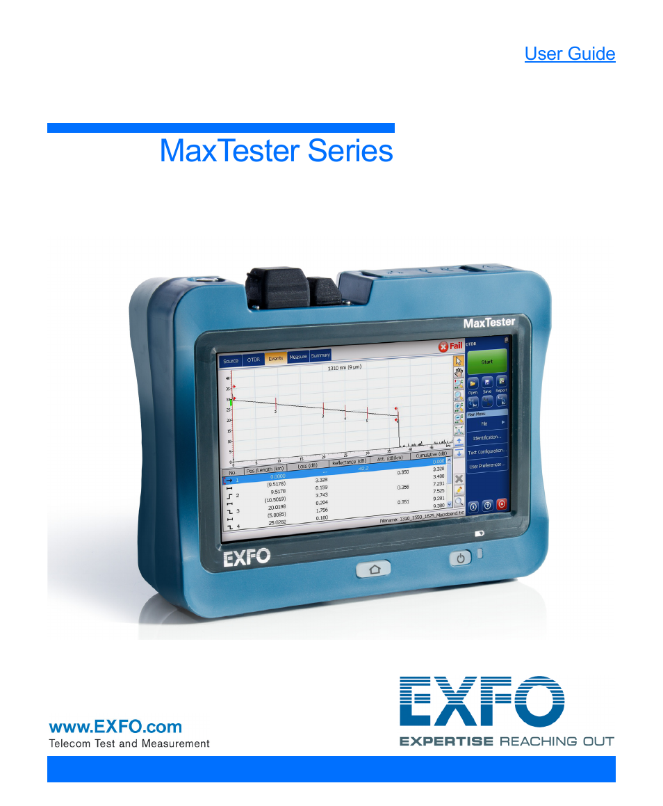 EXFO MaxTester Series User Manual | 175 pages