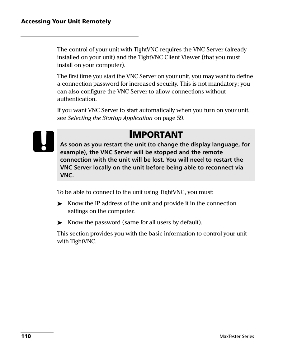 Mportant | EXFO MaxTester Series User Manual | Page 120 / 175