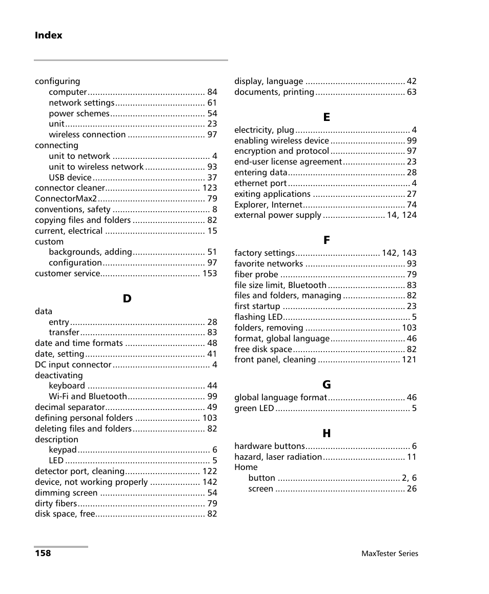 EXFO MaxTester Series User Manual | Page 168 / 175