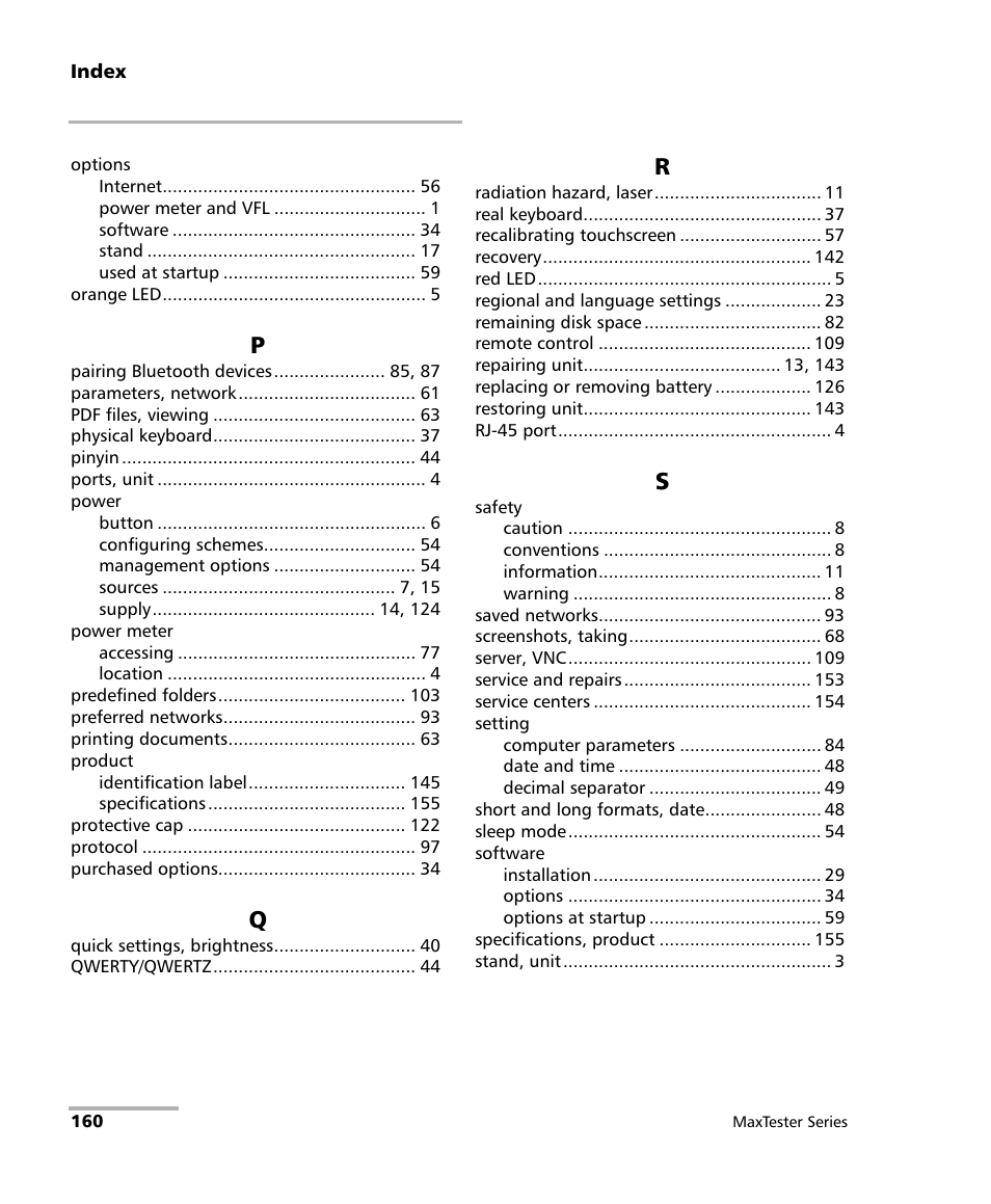 EXFO MaxTester Series User Manual | Page 170 / 175