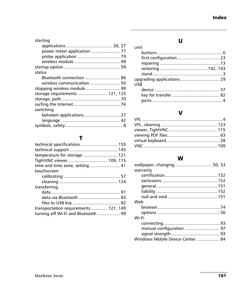 EXFO MaxTester Series User Manual | Page 171 / 175