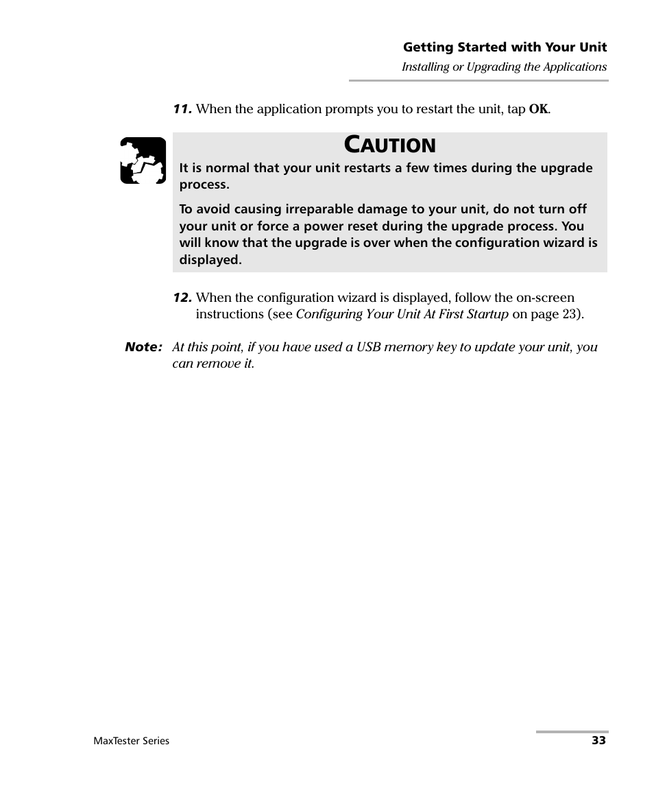 Aution | EXFO MaxTester Series User Manual | Page 43 / 175