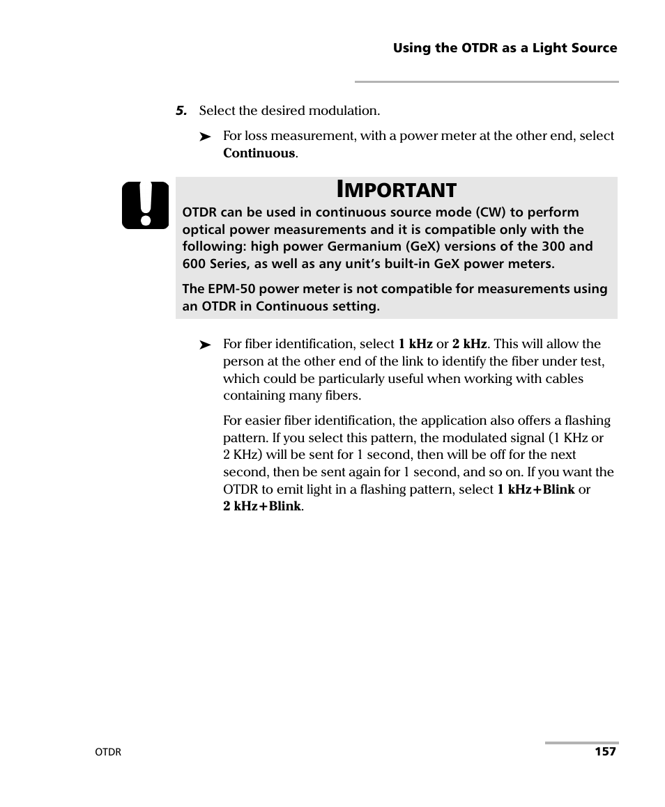 Mportant | EXFO OTDR 2 User Manual | Page 165 / 219